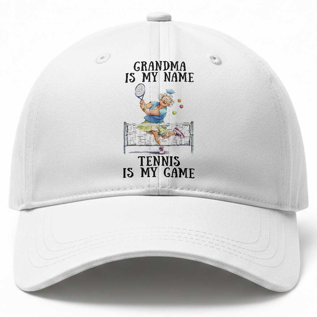 Funny Tennis Quote Baseball Cap Grandma Is My Name Tennis Is My Game TS12 Print Your Wear
