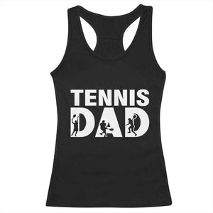 Funny Tennis Dad Life Racerback Tank Top Tennis Player Gift TS12 Black Print Your Wear
