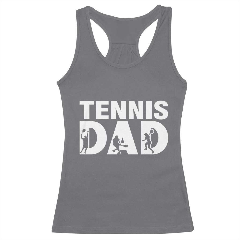 Funny Tennis Dad Life Racerback Tank Top Tennis Player Gift TS12 Charcoal Print Your Wear