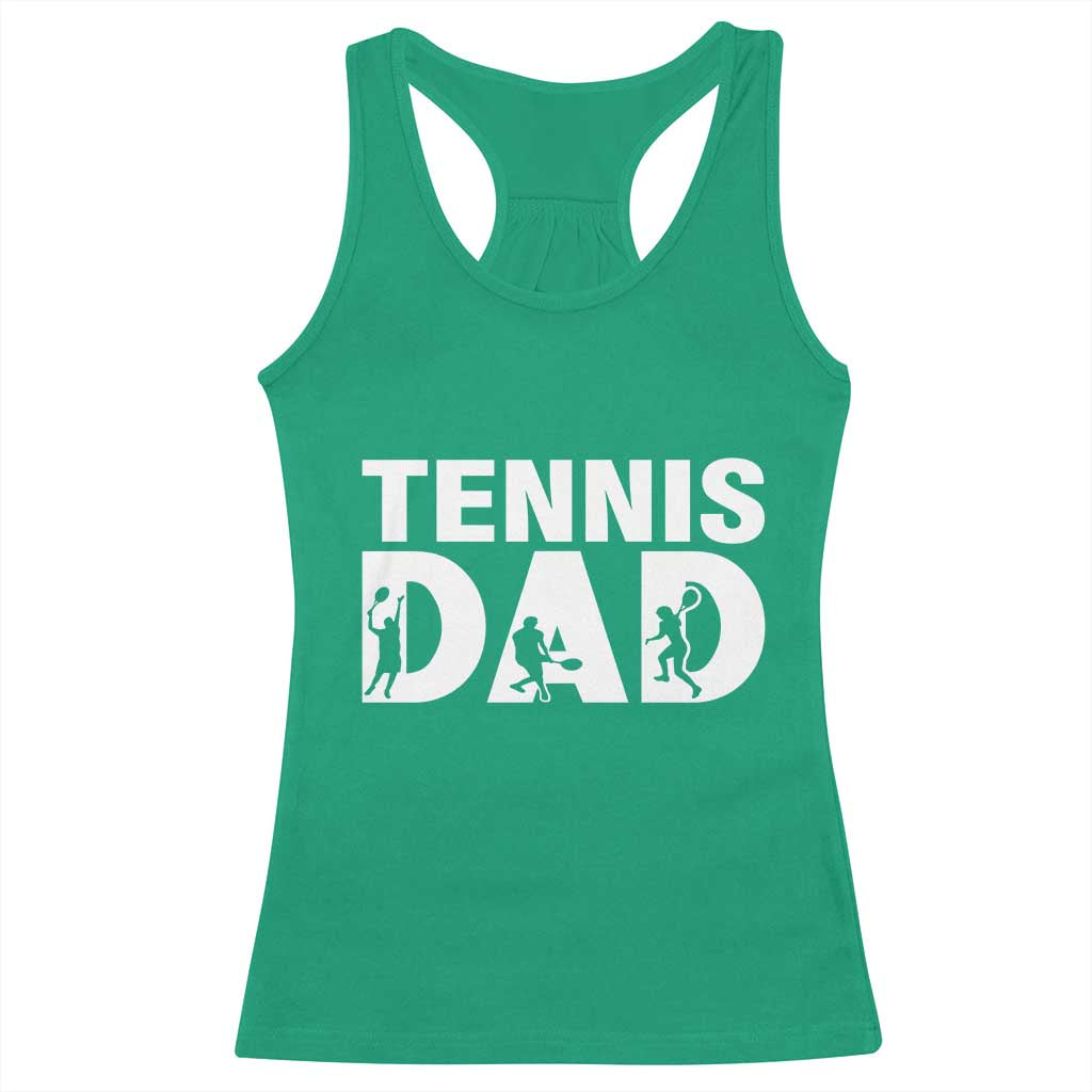 Funny Tennis Dad Life Racerback Tank Top Tennis Player Gift TS12 Irish Green Print Your Wear