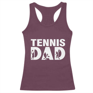 Funny Tennis Dad Life Racerback Tank Top Tennis Player Gift TS12 Maroon Print Your Wear