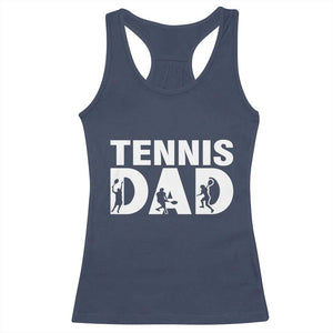 Funny Tennis Dad Life Racerback Tank Top Tennis Player Gift TS12 Navy Print Your Wear