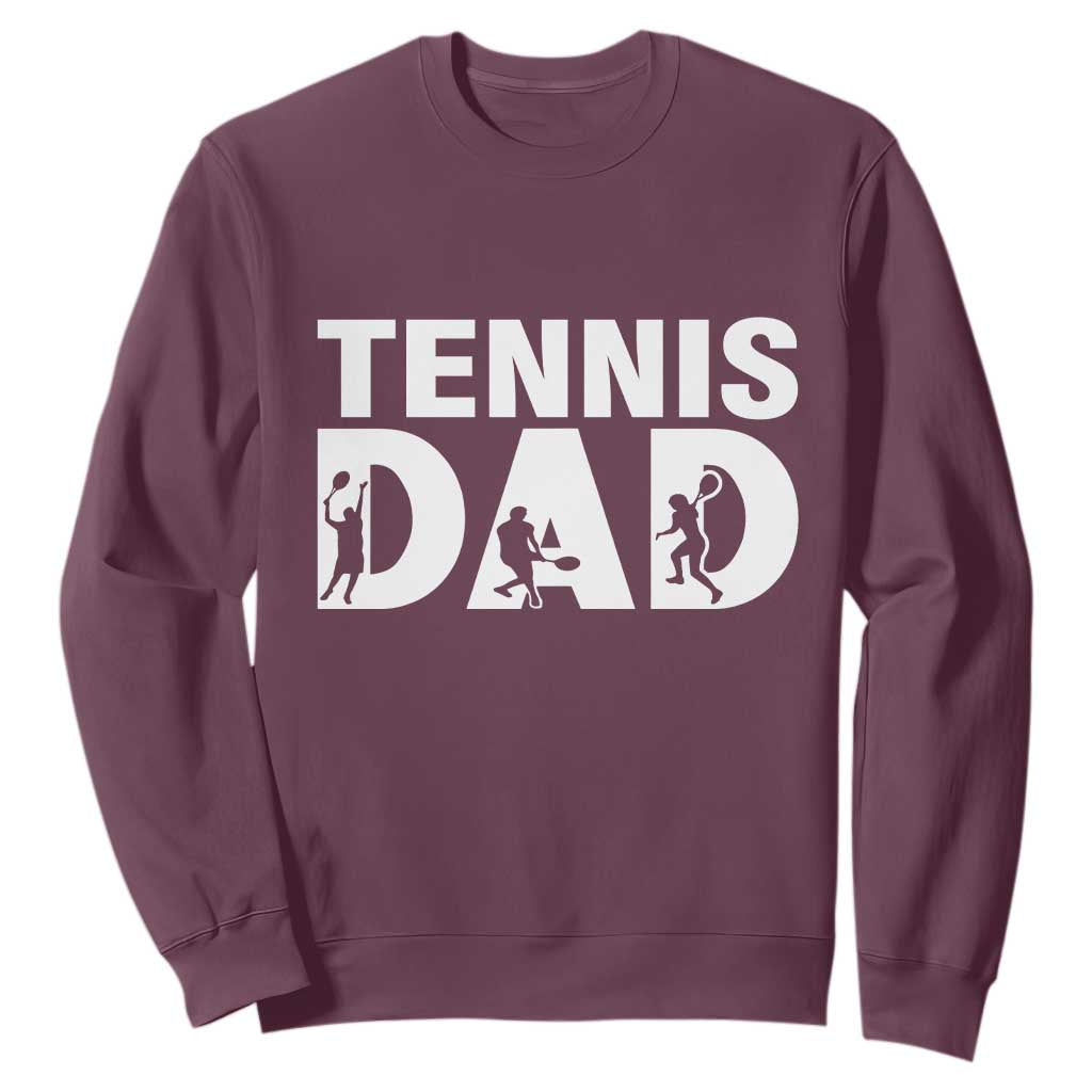 Funny Tennis Dad Life Sweatshirt Tennis Player Gift TS12 Maroon Print Your Wear
