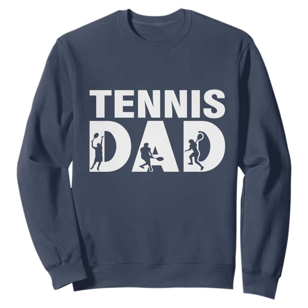 Funny Tennis Dad Life Sweatshirt Tennis Player Gift TS12 Navy Print Your Wear