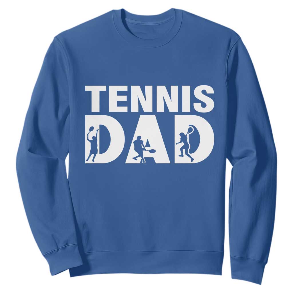 Funny Tennis Dad Life Sweatshirt Tennis Player Gift TS12 Royal Blue Print Your Wear