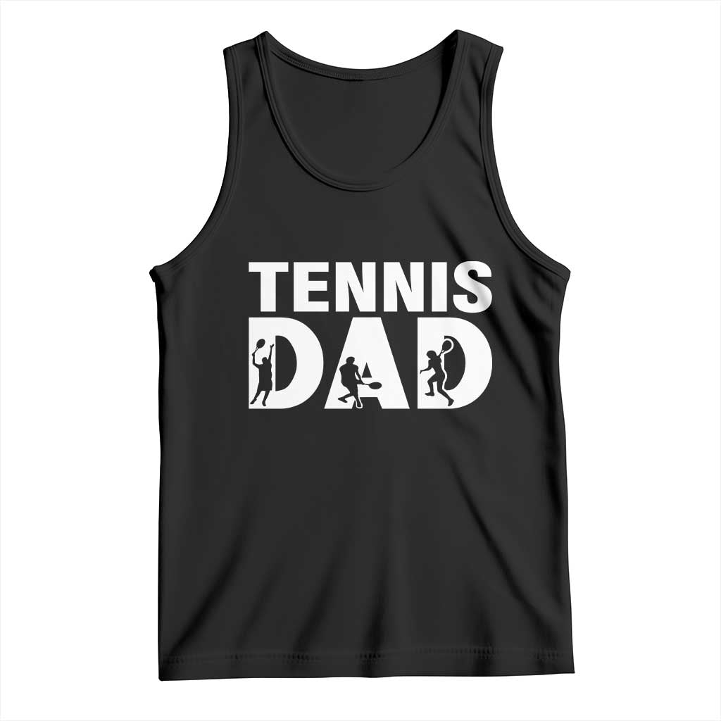 Funny Tennis Dad Life Tank Top Tennis Player Gift TS12 Black Print Your Wear