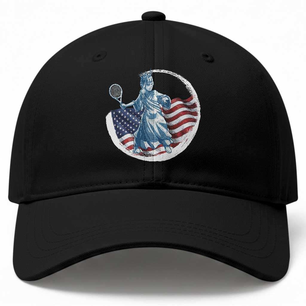 Funny Statue Of Liberty Tennis Player Baseball Cap USA Pride Female Tennis Gift TS12 Print Your Wear