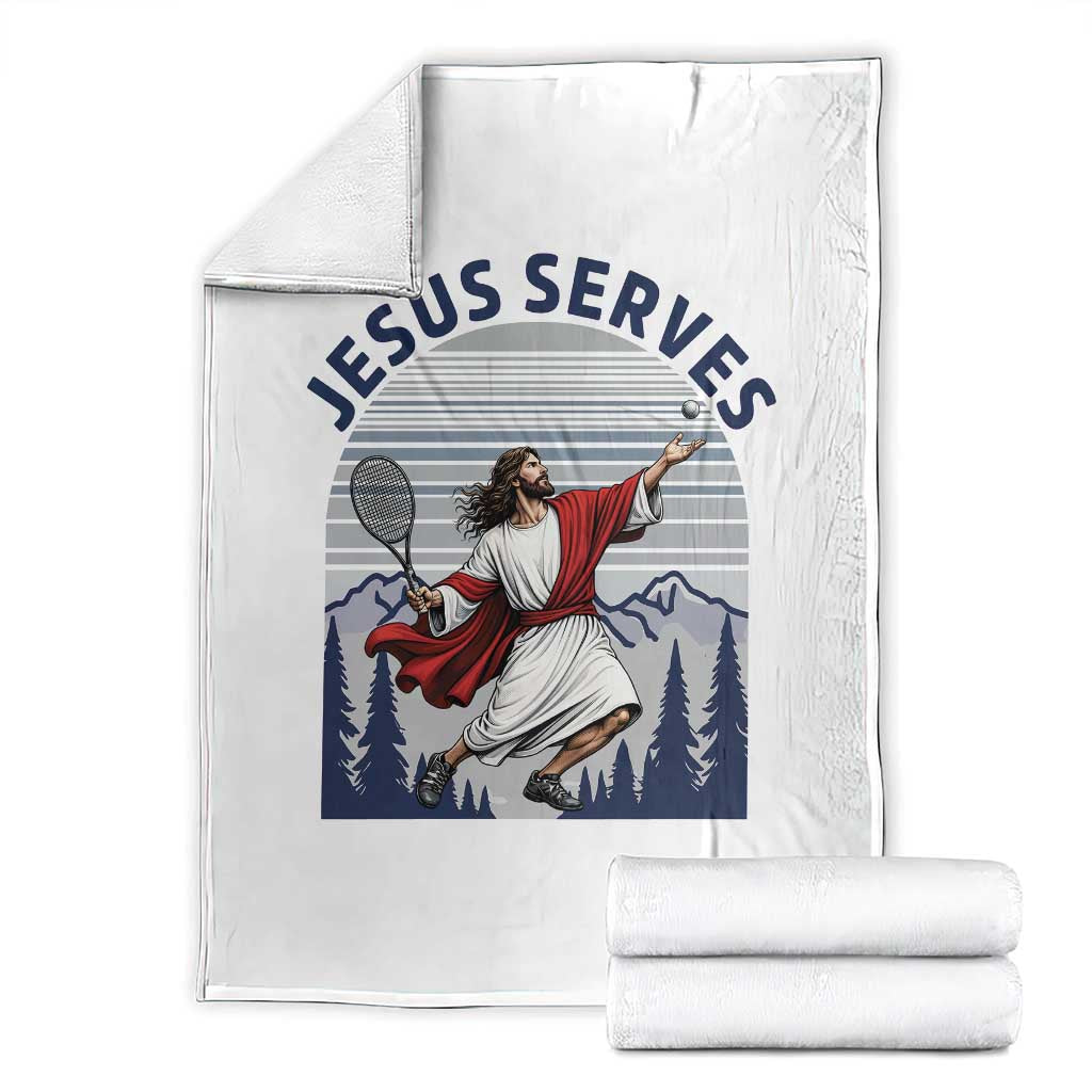 Christian Tennis Lover Gift Throw Blanket Funny Christian Gift TS12 White Print Your Wear