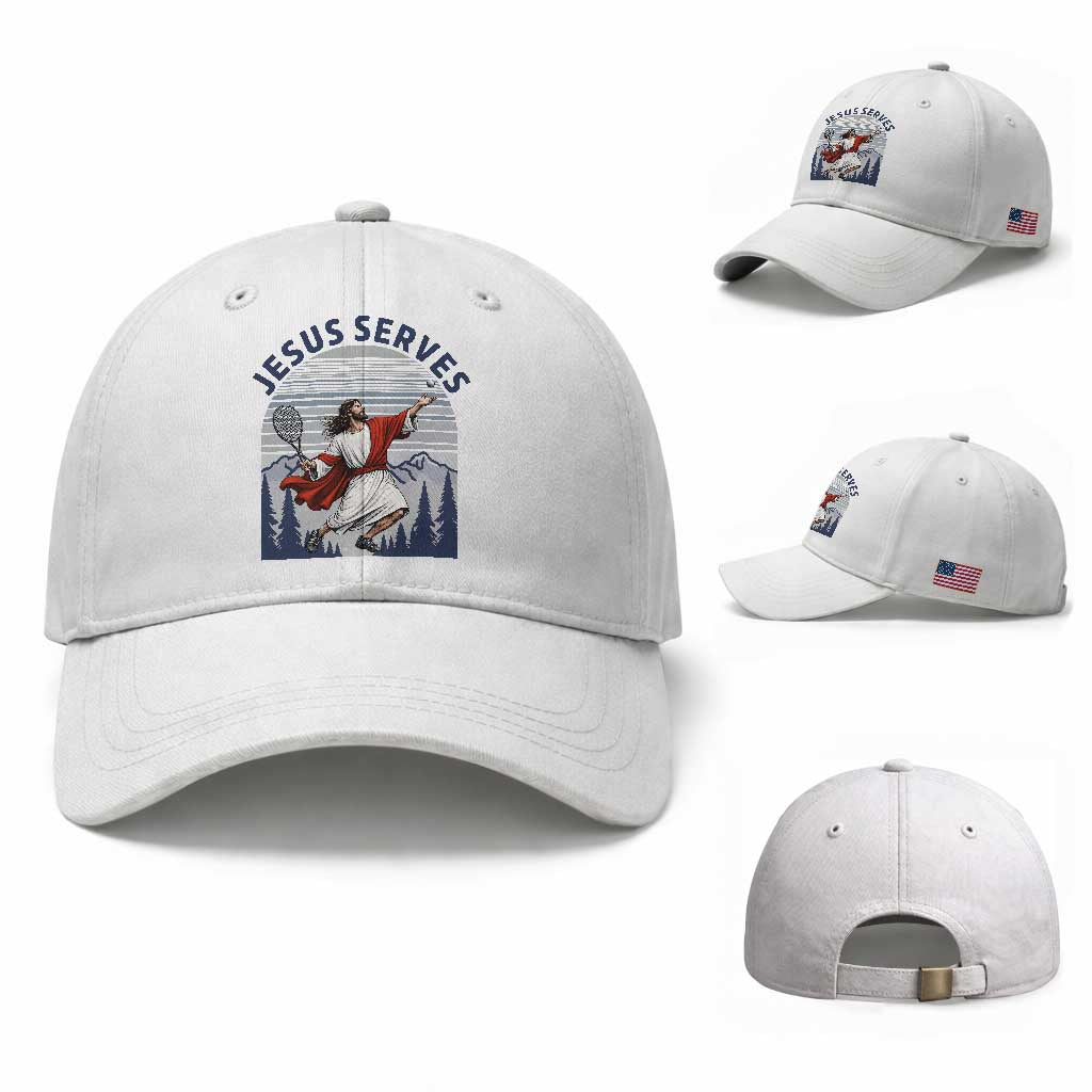 Christian Tennis Lover Gift Baseball Cap Funny Christian Gift TS12 Baseball Cap Universal Fit White Print Your Wear
