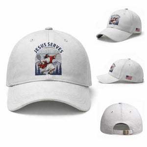 Christian Tennis Lover Gift Baseball Cap Funny Christian Gift TS12 Baseball Cap Universal Fit White Print Your Wear