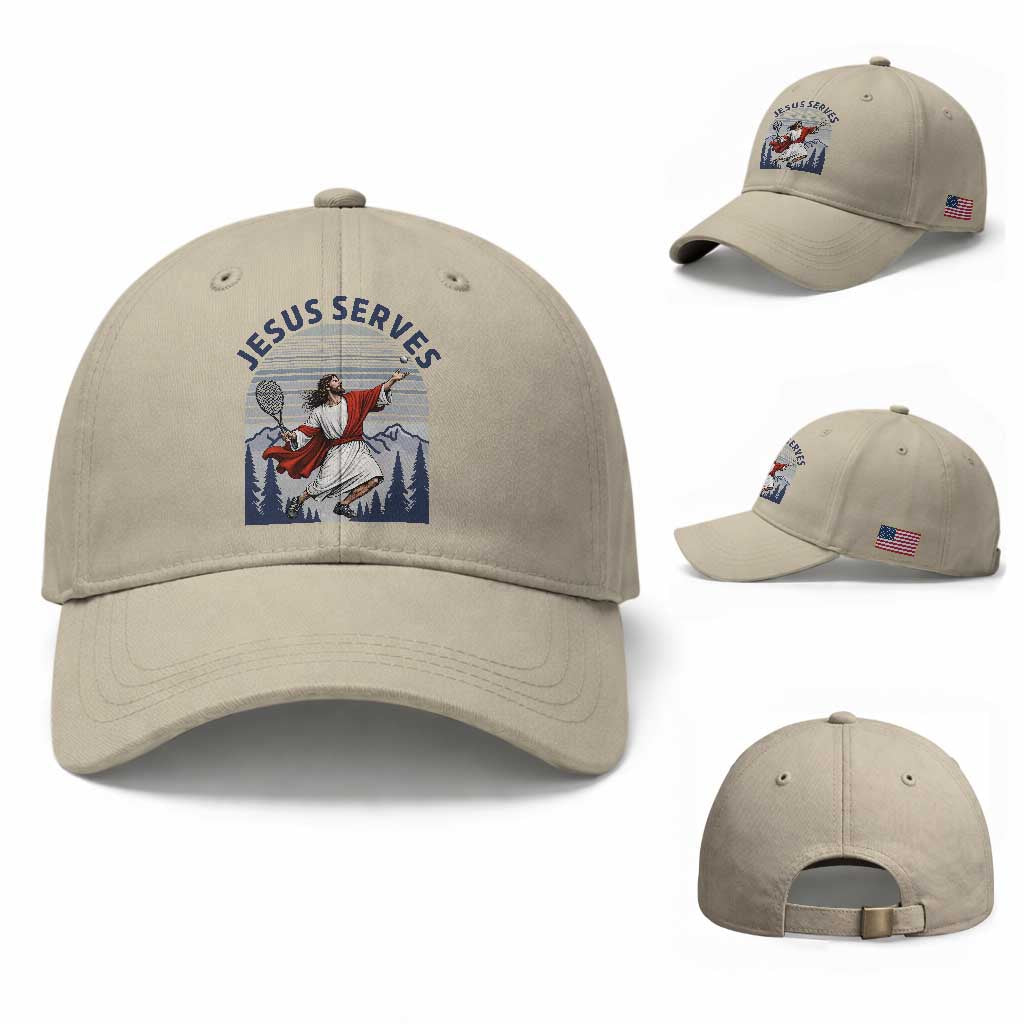 Christian Tennis Lover Gift Baseball Cap Funny Christian Gift TS12 Baseball Cap Universal Fit Beige Print Your Wear