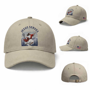Christian Tennis Lover Gift Baseball Cap Funny Christian Gift TS12 Baseball Cap Universal Fit Beige Print Your Wear