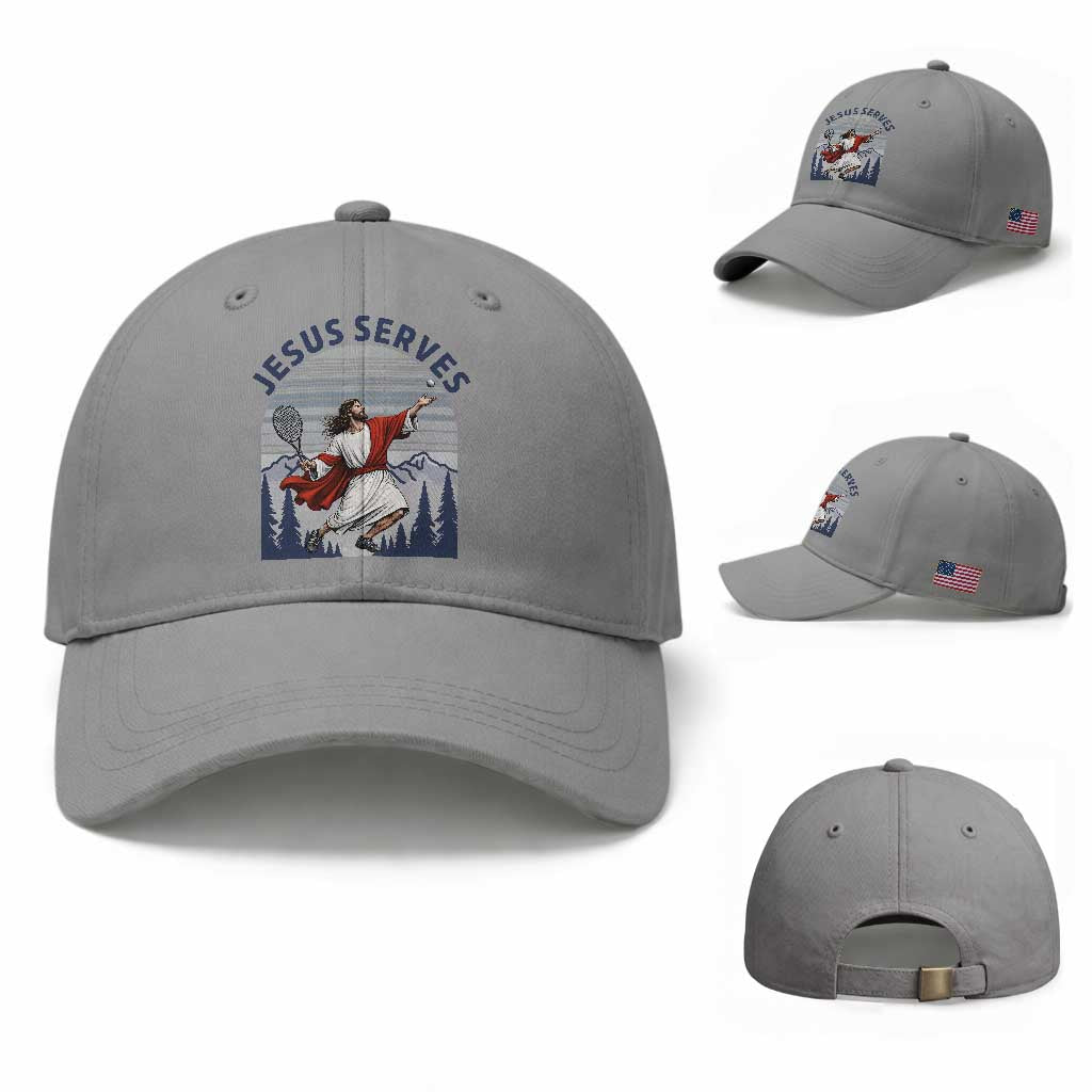 Christian Tennis Lover Gift Baseball Cap Funny Christian Gift TS12 Baseball Cap Universal Fit Sport Gray Print Your Wear