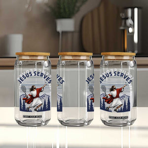 Christian Tennis Lover Gift Glass Can Funny Christian Gift TS12 Print Your Wear