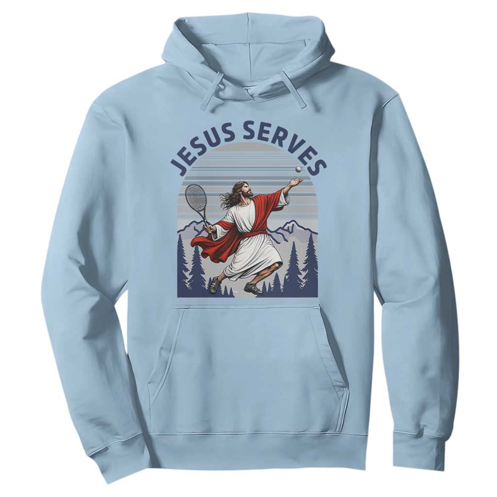 Christian Tennis Lover Gift Hoodie Funny Christian Gift TS12 Light Blue Print Your Wear