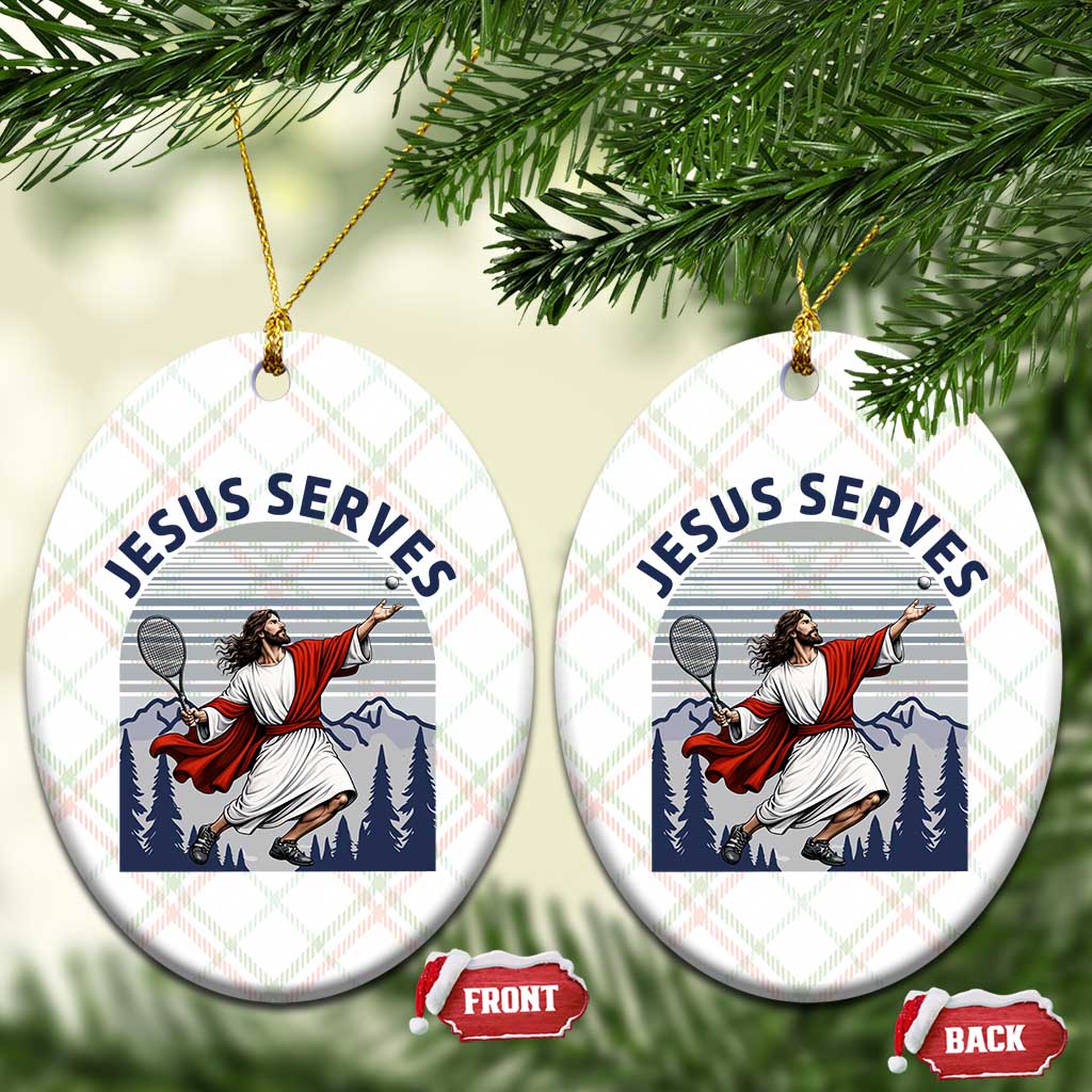 Christian Tennis Lover Gift Ceramic Ornament Funny Christian Gift TS12 Print Your Wear