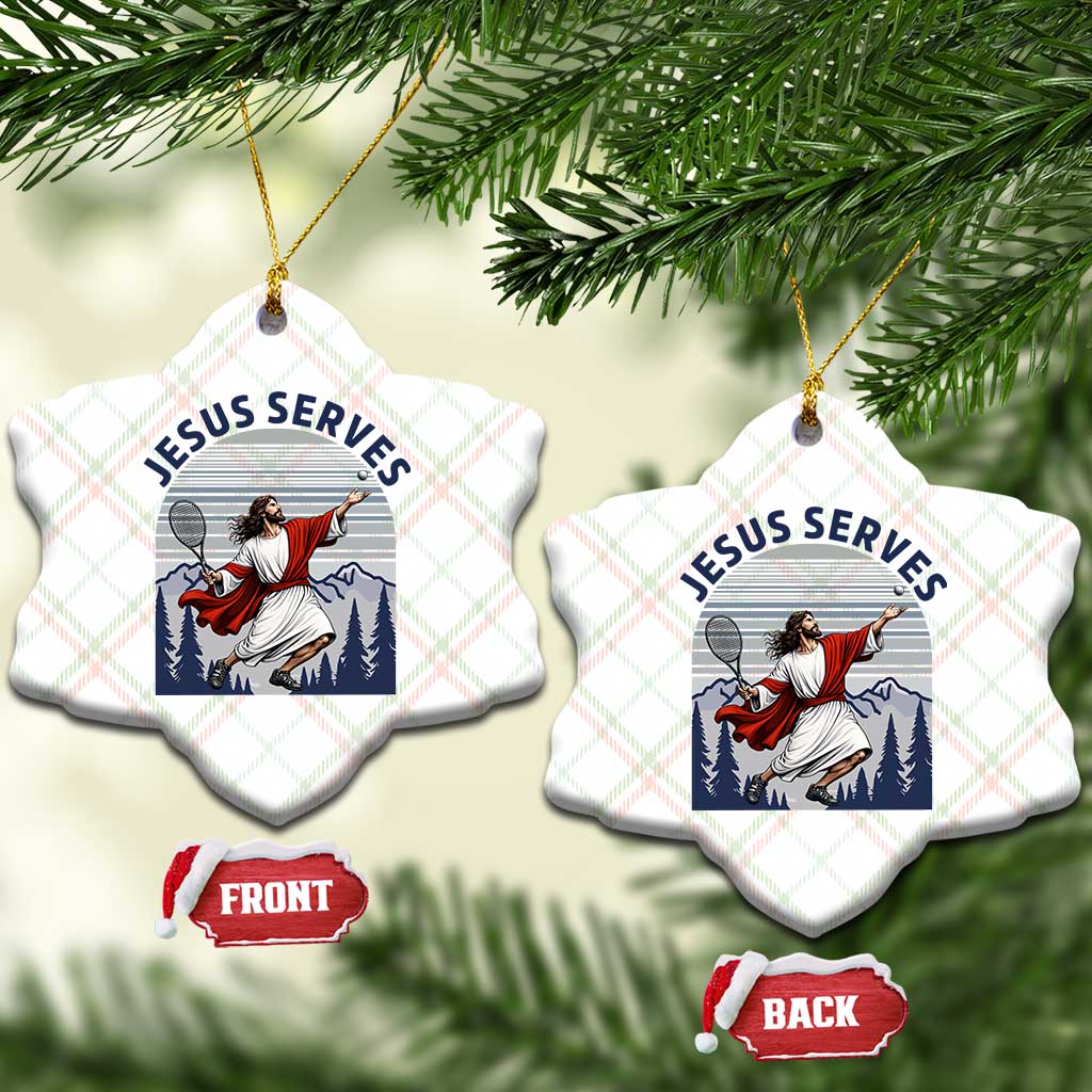 Christian Tennis Lover Gift Ceramic Ornament Funny Christian Gift TS12 Print Your Wear