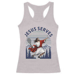 Christian Tennis Lover Gift Racerback Tank Top Funny Christian Gift TS12 Ice Gray Print Your Wear