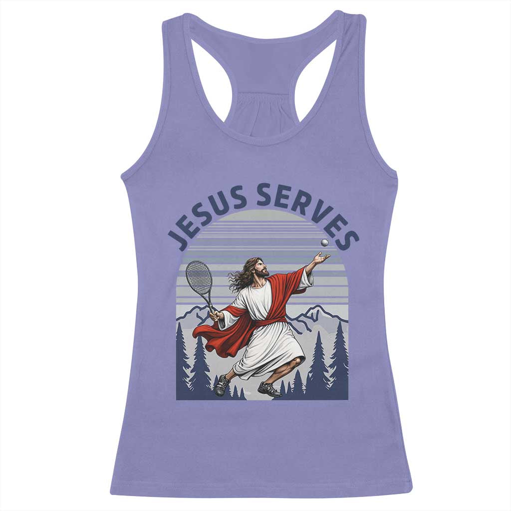 Christian Tennis Lover Gift Racerback Tank Top Funny Christian Gift TS12 Violet Print Your Wear