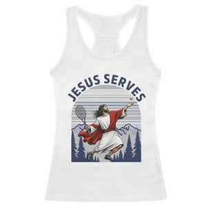 Christian Tennis Lover Gift Racerback Tank Top Funny Christian Gift TS12 White Print Your Wear