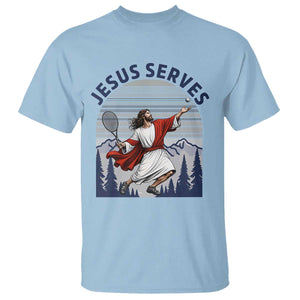 Christian Tennis Lover Gift T Shirt Funny Christian Gift TS12 Light Blue Print Your Wear