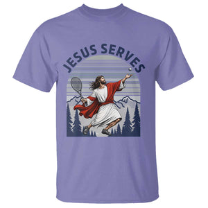Christian Tennis Lover Gift T Shirt Funny Christian Gift TS12 Violet Print Your Wear