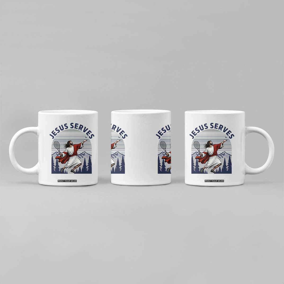 Christian Tennis Lover Gift Coffee Mug Funny Christian Gift TS12 Print Your Wear