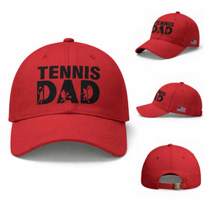Funny Tennis Dad Life Baseball Cap Sport Lover Gift TS12 Baseball Cap Universal Fit Red Print Your Wear