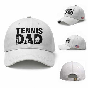 Funny Tennis Dad Life Baseball Cap Sport Lover Gift TS12 Baseball Cap Universal Fit White Print Your Wear