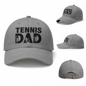 Funny Tennis Dad Life Baseball Cap Sport Lover Gift TS12 Baseball Cap Universal Fit Sport Gray Print Your Wear