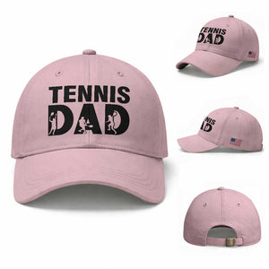 Funny Tennis Dad Life Baseball Cap Sport Lover Gift TS12 Baseball Cap Universal Fit Light Pink Print Your Wear