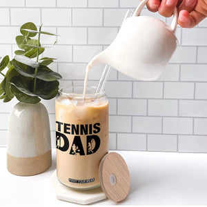 Funny Tennis Dad Life Glass Can Sport Lover Gift TS12 Print Your Wear