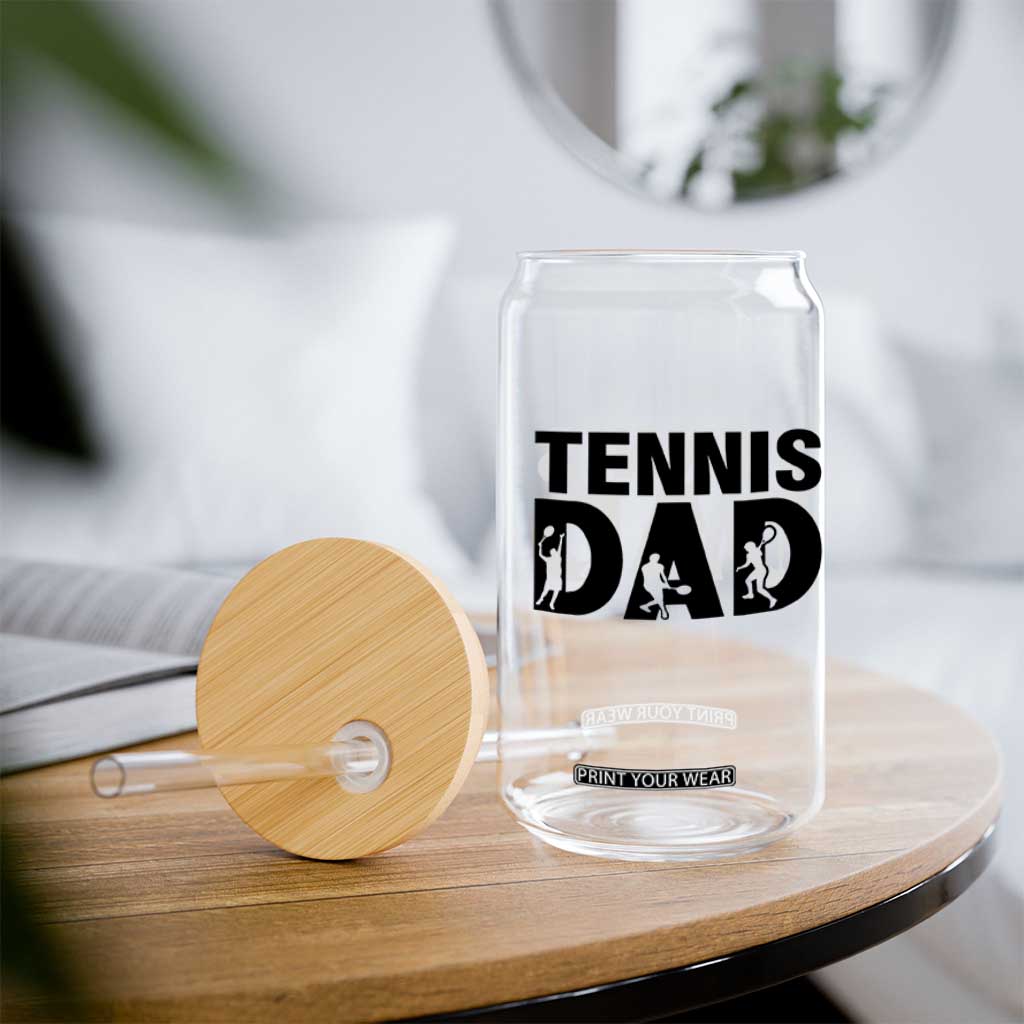 Funny Tennis Dad Life Glass Can Sport Lover Gift TS12 Print Your Wear