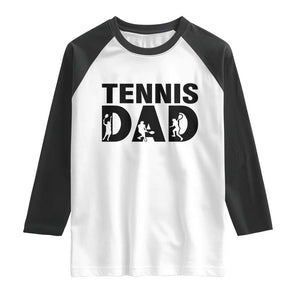 Funny Tennis Dad Life Raglan Shirt Sport Lover Gift TS12 White Black Print Your Wear