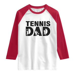 Funny Tennis Dad Life Raglan Shirt Sport Lover Gift TS12 White Red Print Your Wear
