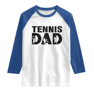 Funny Tennis Dad Life Raglan Shirt Sport Lover Gift TS12 White Royal Print Your Wear
