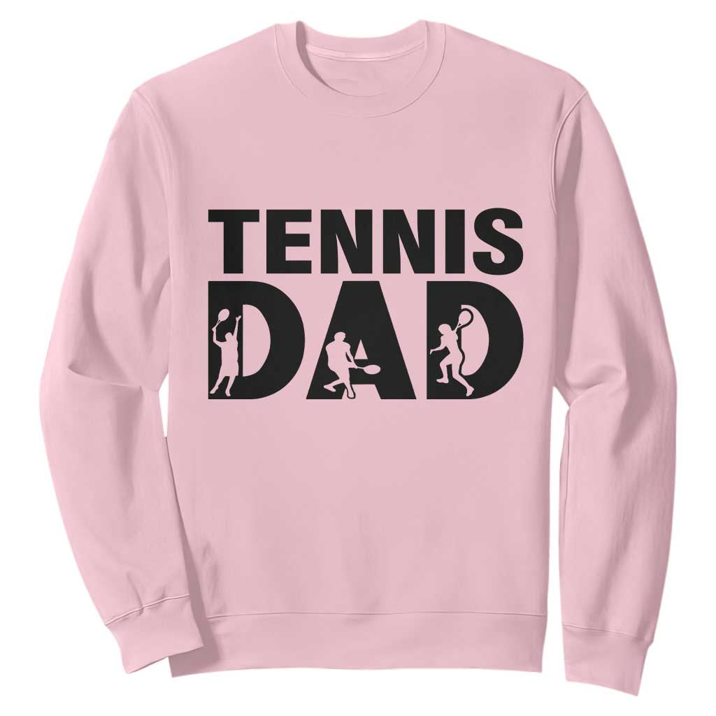 Funny Tennis Dad Life Sweatshirt Sport Lover Gift TS12 Light Pink Print Your Wear