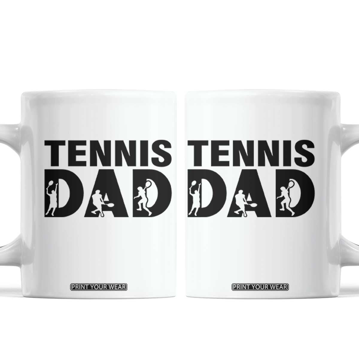Funny Tennis Dad Life Coffee Mug Sport Lover Gift TS12 White Print Your Wear