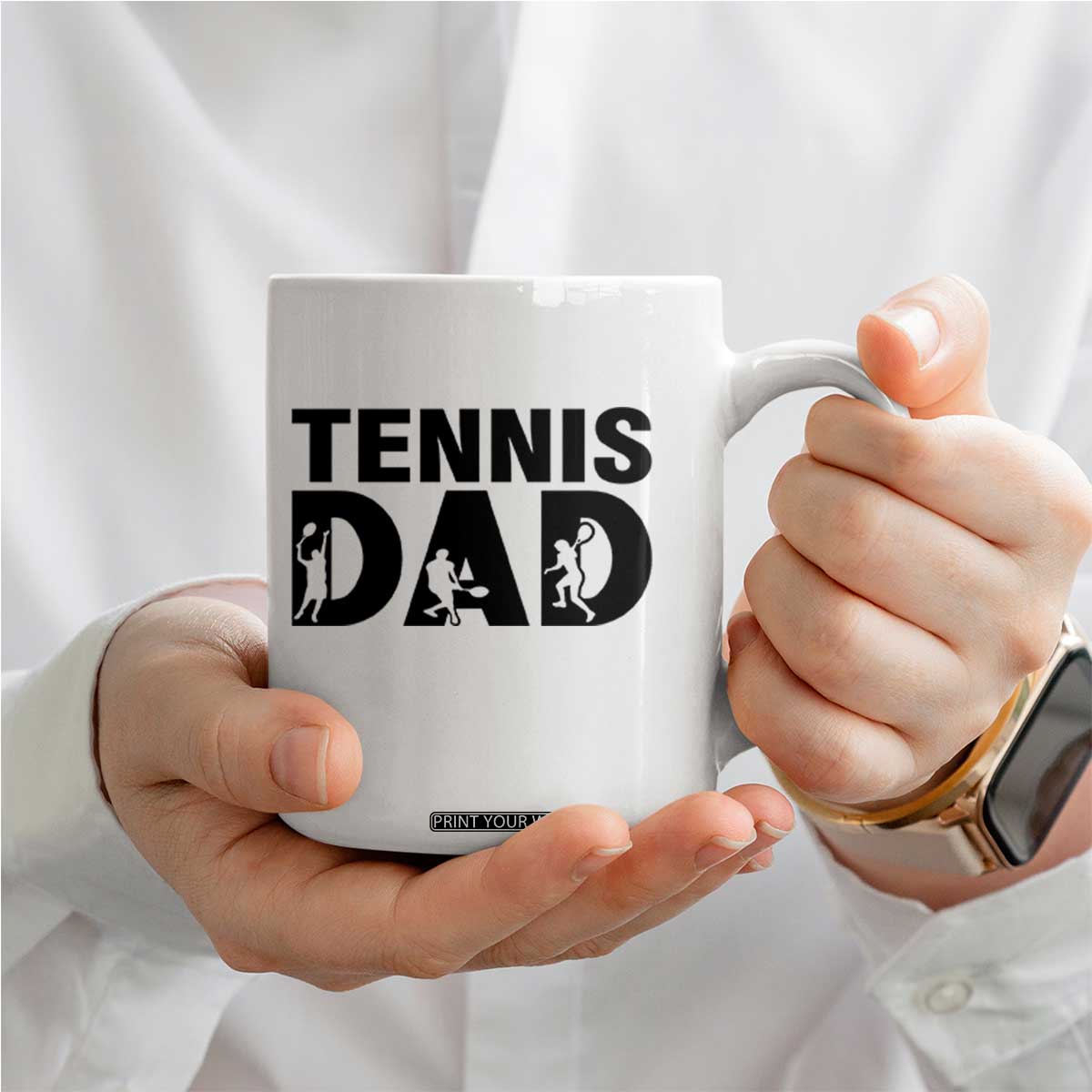 Funny Tennis Dad Life Coffee Mug Sport Lover Gift TS12 Print Your Wear