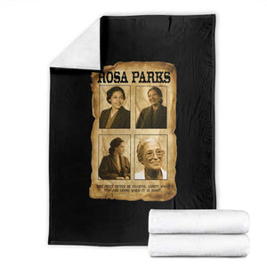 Vintage Rosa Parks Throw Blanket Courage And Justice Quote TS12 Black Print Your Wear