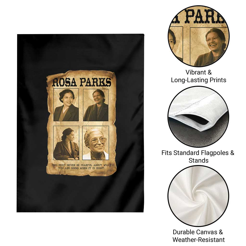 Vintage Rosa Parks Garden Flag Courage And Justice Quote TS12 Print Your Wear