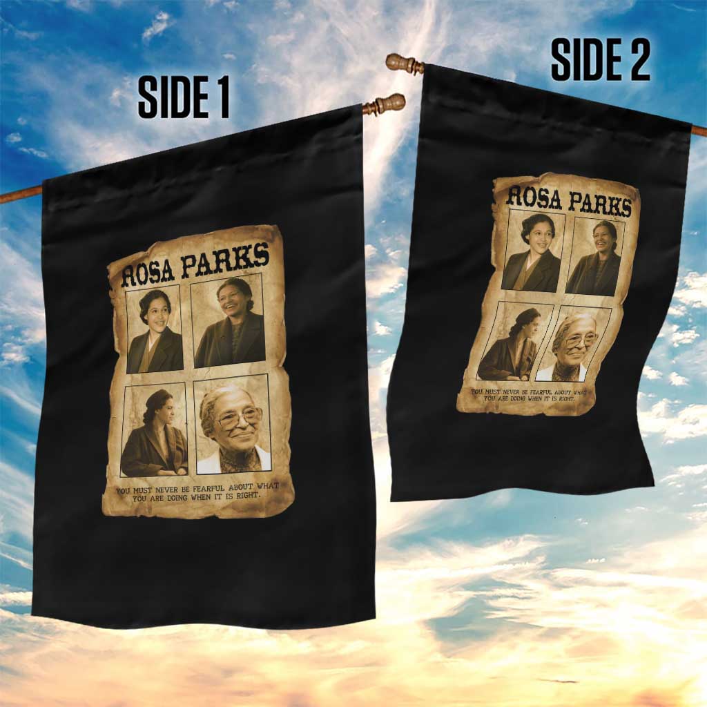 Vintage Rosa Parks Garden Flag Courage And Justice Quote TS12 Print Your Wear