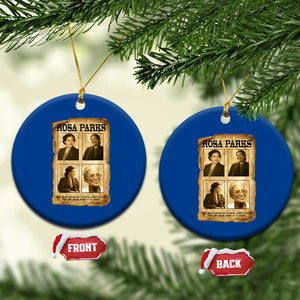 Vintage Rosa Parks Ceramic Ornament Courage And Justice Quote TS12 1pc Blue Print Your Wear