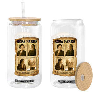 Vintage Rosa Parks Glass Can Courage And Justice Quote TS12 Print Your Wear