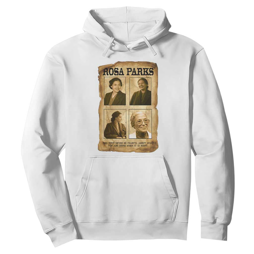 Vintage Rosa Parks Hoodie Courage And Justice Quote TS12 White Print Your Wear