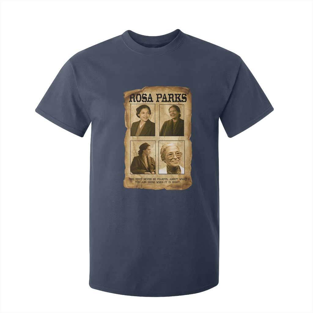 Vintage Rosa Parks T Shirt For Kid Courage And Justice Quote TS12 Navy Print Your Wear