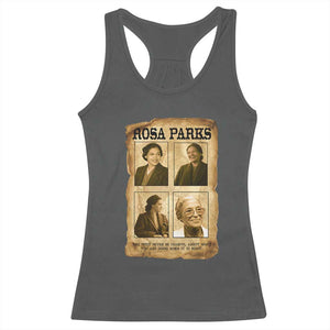 Vintage Rosa Parks Racerback Tank Top Courage And Justice Quote TS12 Dark Heather Print Your Wear