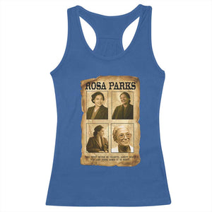 Vintage Rosa Parks Racerback Tank Top Courage And Justice Quote TS12 Royal Blue Print Your Wear