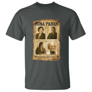 Vintage Rosa Parks T Shirt Courage And Justice Quote TS12 Dark Heather Print Your Wear