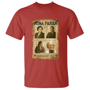 Vintage Rosa Parks T Shirt Courage And Justice Quote TS12 Red Print Your Wear